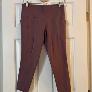 Athleta Mauve Salutation 7/8 Leggings Size L